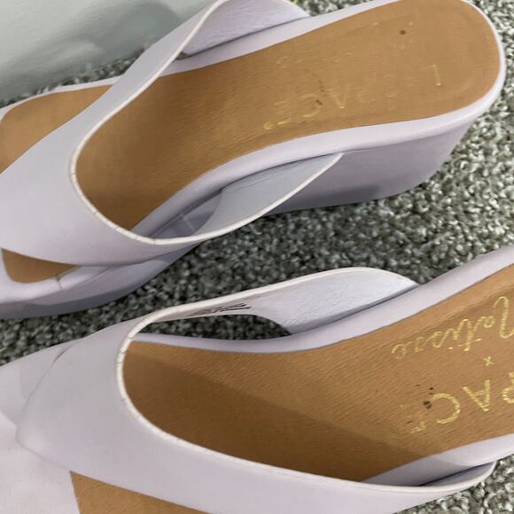 LSpace x Matisse Sandals Heels Women 9 Lilac Wedge Thong Slip On Resort Vacation - Picture 6 of 8